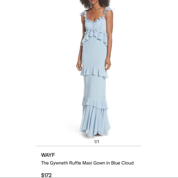 Wayf Dresses & Skirts - NWT Wayf Gwyneth Ruffle Maxi Dress Gown